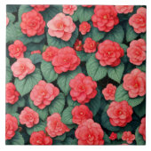 Begonia rosa Blume Fliese (Vorderseite)