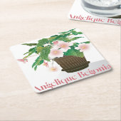 Begonia-Unterlage Rechteckiger Pappuntersetzer (angewinkelt)