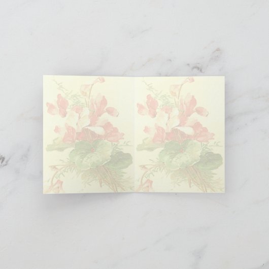 Begonia Vintag Geburtstagsgruß Karte (Innenseite)