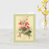 Begonia Vintag Geburtstagsgruß Karte (Gelbe Blume)