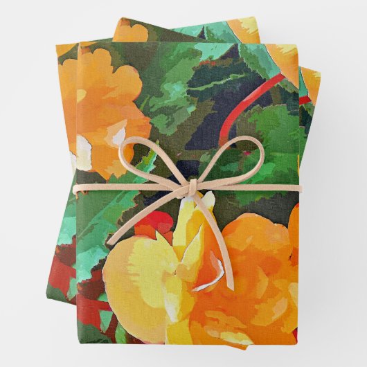 BEGONIEN-BLUME GESCHENKPAPIER SET (Beispiel)