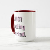 "begonnen gerade erhalten." '57 Chevy KAFFEE-TASSE Tasse (Vorderseite Links)