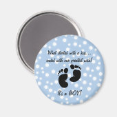 Begonnen mit einem Kiss Wish Blue Custom Magnet (Vorderseite/Rückseite)