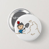 Begrabener Schatz-Piraten-Knopf Button (Vorne & Hinten)