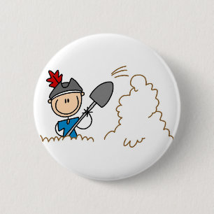 Begrabener Schatz-Piraten-Knopf Button