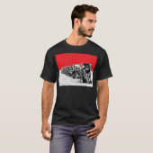 Begrabenes Cadillacs mit rotem Himmel T-Shirt (Vorne ganz)