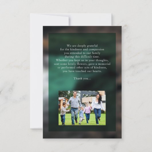 Begräbnis- Auftrag der Service Programmkarte Einladung (Rückseite)