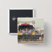 Begräbnis- Auto des Herzogs von Wellington, 1853 Button (Vorne & Hinten)