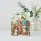 Begräbnis- Beileids-heilige Karte Jesuss danken (Stehend Vorderseite)