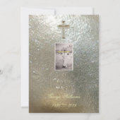 Begräbnis danken Ihnen das elegante silberne Dankeskarte (Rückseite)