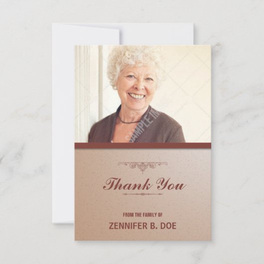 Begräbnis danken Ihnen Foto-Karte Dankeskarte (Vorderseite)