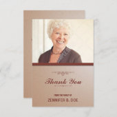 Begräbnis danken Ihnen Foto-Karte Dankeskarte (Vorne/Hinten)