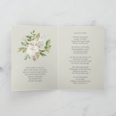 Begräbnis danken Ihnen kardiert | antike weiße Dankeskarte (Innenseite)