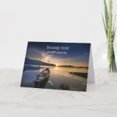 Begräbnis danken Ihnen kardiert | Sonnenuntergang Dankeskarte (Vorderseite)