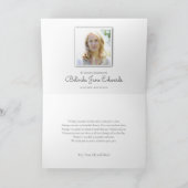 Begräbnis danken Ihnen kardiert | Vintage Karte (Innenseite)