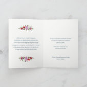 Begräbnis danken Ihnen kardiert | Waldwilde Blumen Dankeskarte (Innenseite)