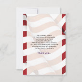 Begräbnis danken Ihnen, Militärarmee zu kardieren Einladung (Rückseite)