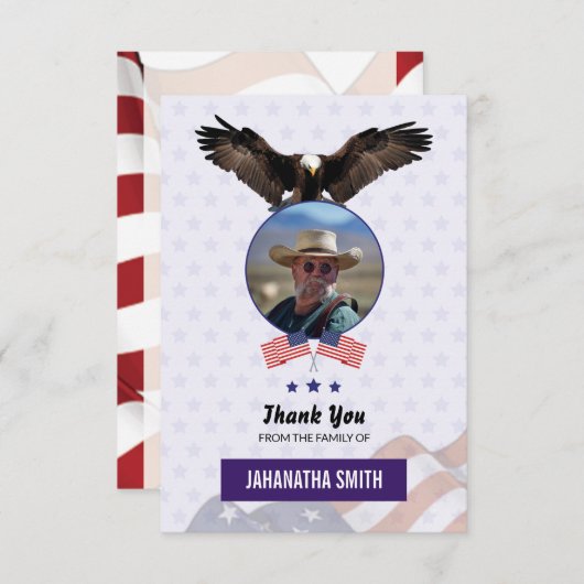 Begräbnis danken Ihnen, Militärarmee zu kardieren Einladung (Vorne/Hinten)