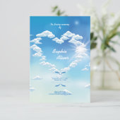 Begräbnis- Erinnerungsgebets-Karte Einladung (Stehend Vorderseite)