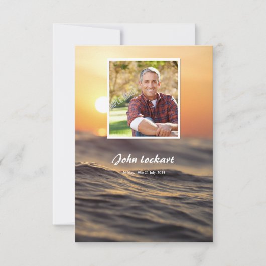 Begräbnis- Erinnerungskarte Einladung (Vorderseite)