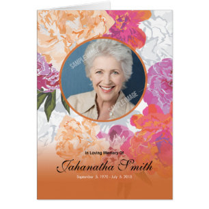 Begräbnis- Erinnerungsprogramm-Schablone