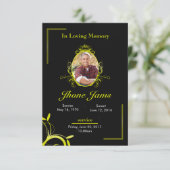 Begräbnis- Gebets-Karte Einladung (Stehend Vorderseite)