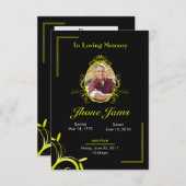 Begräbnis- Gebets-Karte Einladung (Vorne/Hinten)