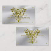 Begräbnis- Leichenbestatter, goldenes Quadrat, Visitenkarte (Vorne/Hinten)