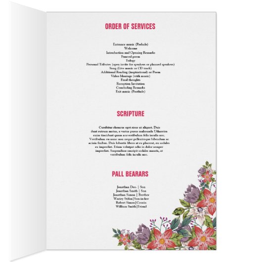 Begräbnis- mit Blumenschablone (Innen (Rechts))