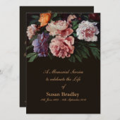 Begräbnis- Mitteilung der Einladung (Vorne/Hinten)