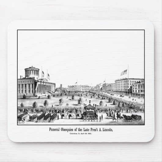 Begräbnis- Obsequies von Präsidenten Lincoln Mousepad (Vorne)