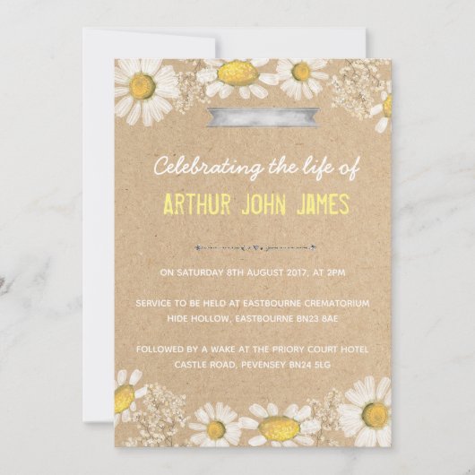 Begräbnis- Party Einladung (Vorderseite)