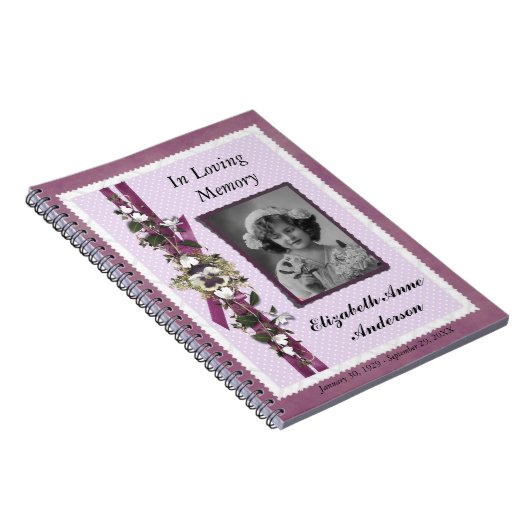 Begräbnis- personalisierter notizblock (Rechte Seite)