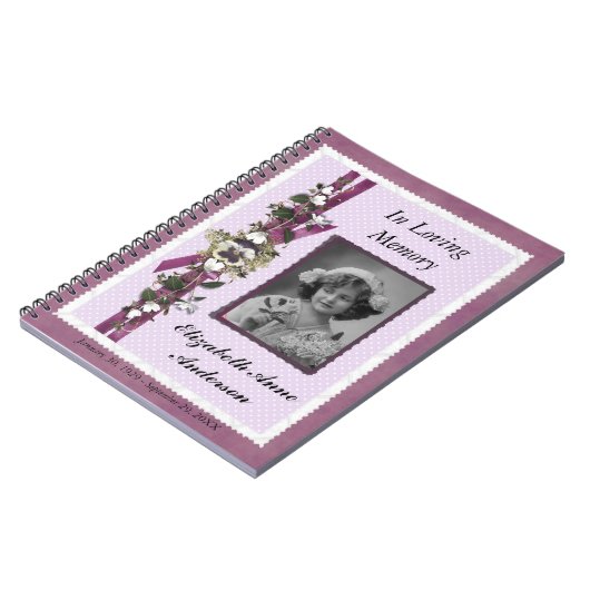 Begräbnis- personalisierter notizblock (Linke Seite)