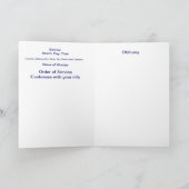 Begräbnis- Programm-Engel, Scripture, christlich Programm (Innenseite)