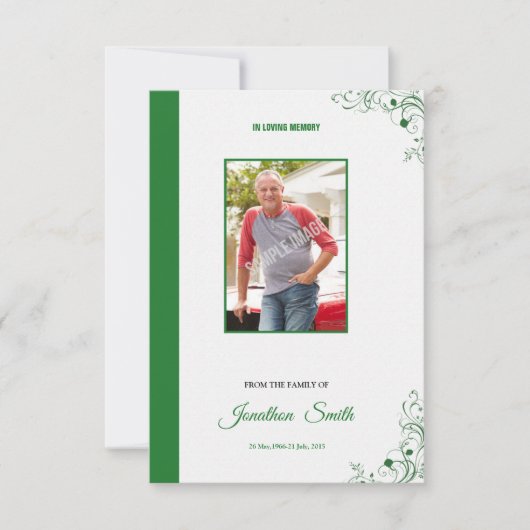 Begräbnis- Programm-Erinnerungskarte Einladung (Vorderseite)