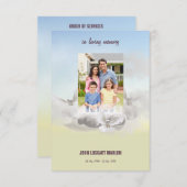 Begräbnis- Programm-Erinnerungskarte Einladung (Vorne/Hinten)