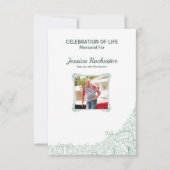 Begräbnis- Programm-Erinnerungsschablone Einladung (Vorderseite)