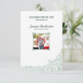 Begräbnis- Programm-Erinnerungsschablone Einladung (Stehend Vorderseite)