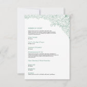 Begräbnis- Programm-Erinnerungsschablone Einladung (Rückseite)