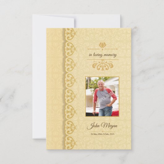 Begräbnis- Programm-Erinnerungsschablone Einladung (Vorderseite)