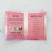 Begräbnis- Programm-Erinnerungsschablone Programm (Innenseite)