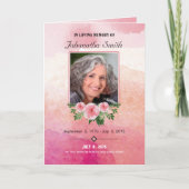 Begräbnis- Programm-Erinnerungsschablone Programm (Vorderseite)