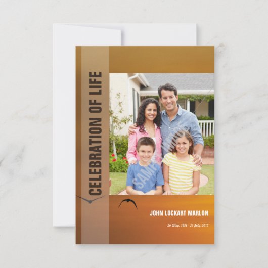 Begräbnis- Programm-Karte Einladung (Vorderseite)