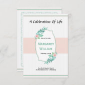 Begräbnis- Programm-Karte Einladung (Vorne/Hinten)