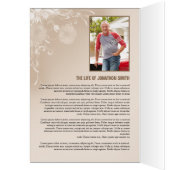 Begräbnis- Programm-Schablone (Innen (Links))