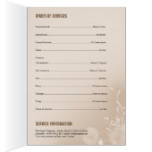 Begräbnis- Programm-Schablone (Innen (Rechts))