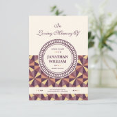 Begräbnis- Programm-Schablone Einladung (Stehend Vorderseite)