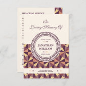 Begräbnis- Programm-Schablone Einladung (Vorne/Hinten)