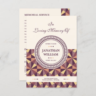 Begräbnis- Programm-Schablone Einladung